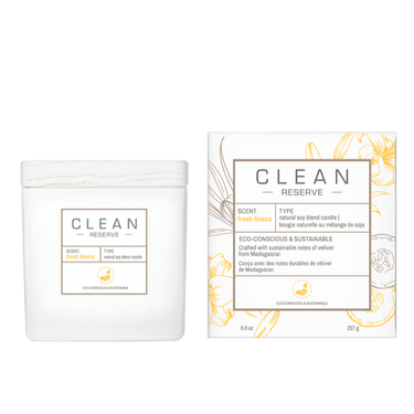 Clean Reserve Fresh Linens Natural Soy Blend Candle