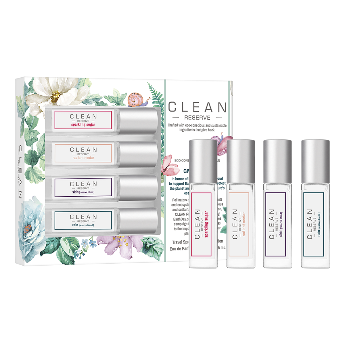 CLEAN RESERVE TravelSize Fragrance Gift Set FourPiece CLEAN