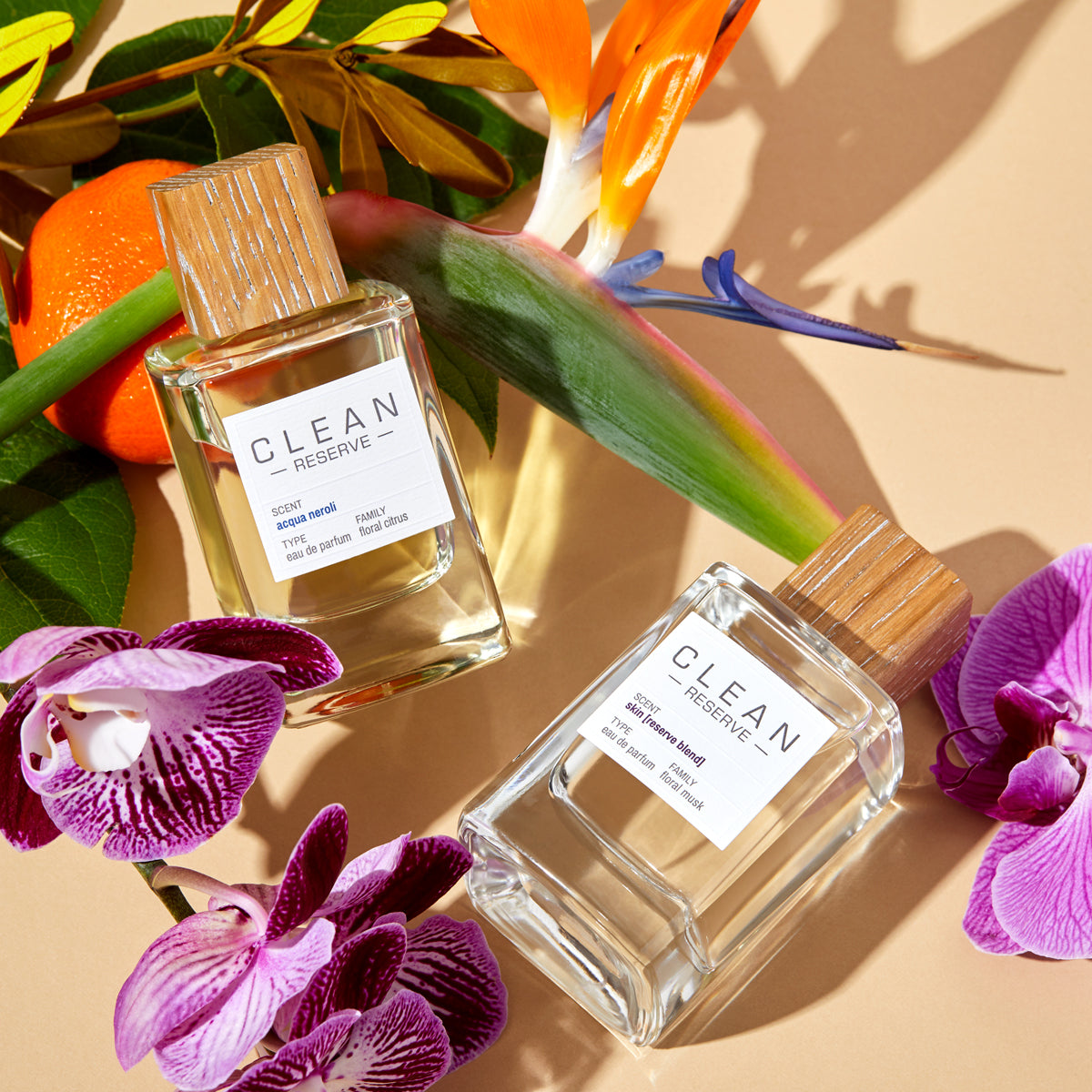 Clean reserve Skin and Acqua Neroli fragrances